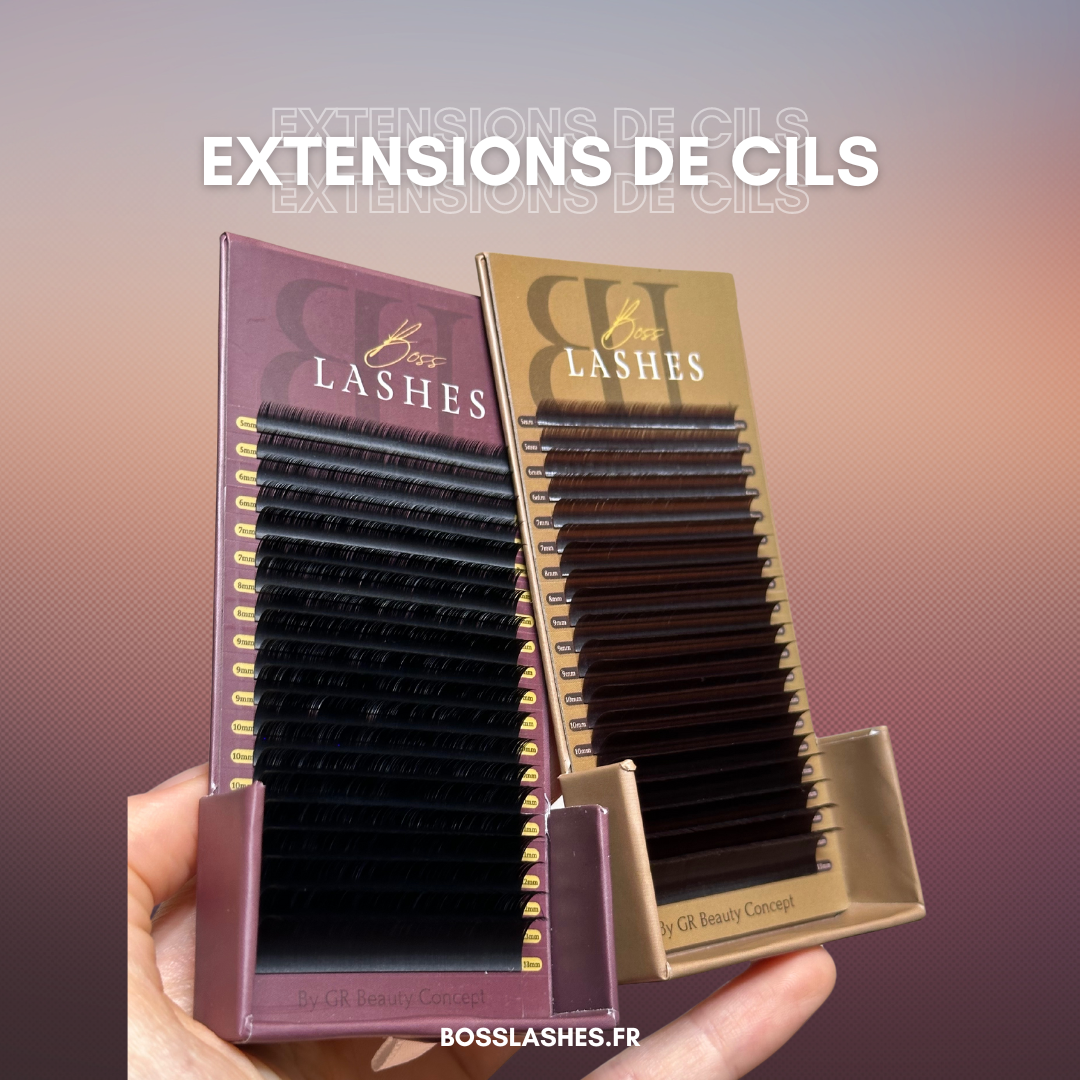 Cil à cil - collection Noir Suprême 0,15mm - boîte tailles mix